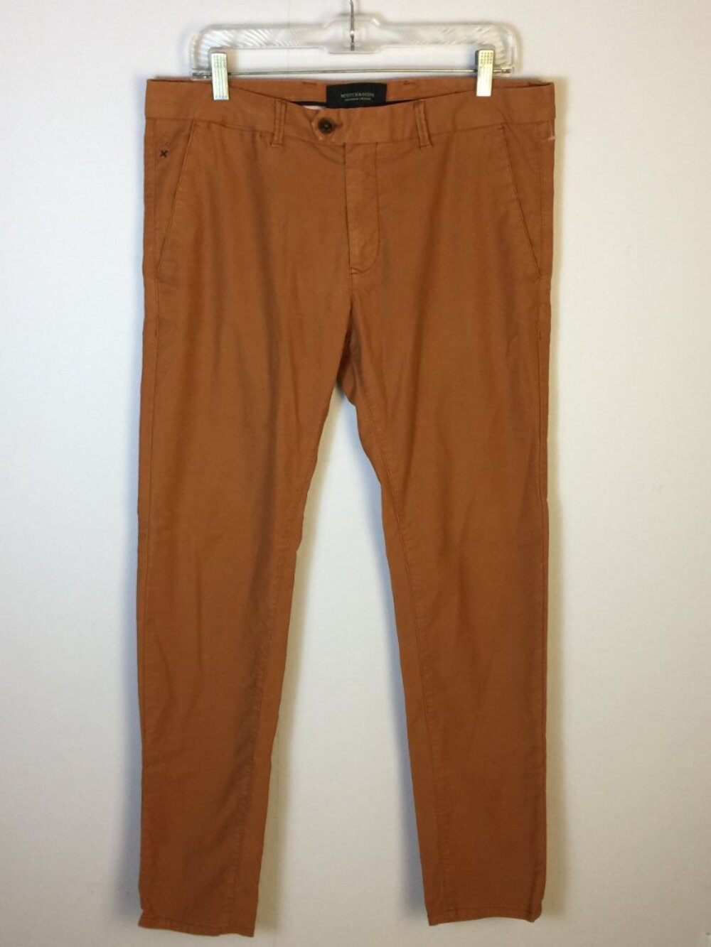 Scotch & Soda Mott Chino Pants 32/32 Orange Hipster Geek Granola Preppy Academia